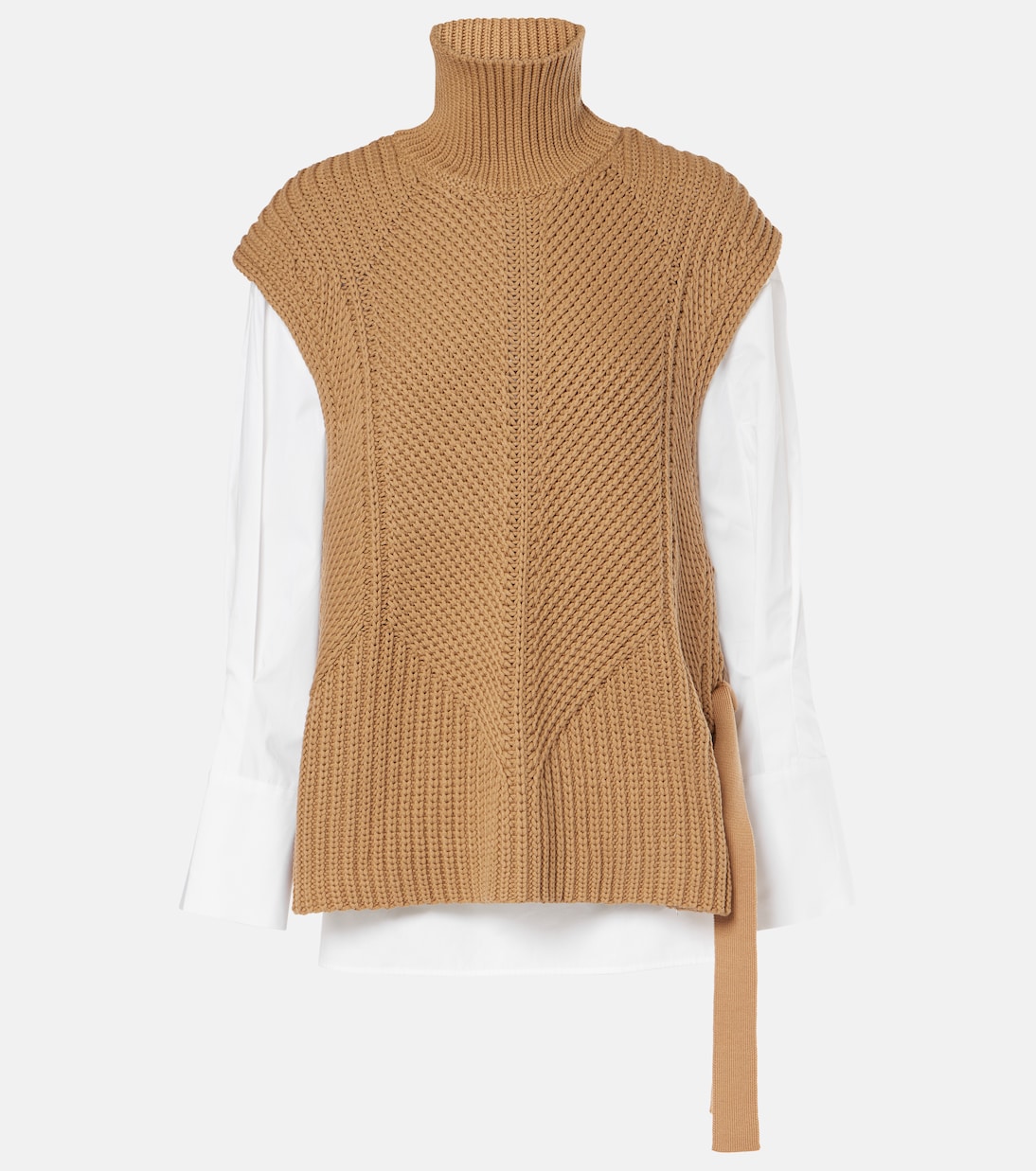 Set blouse et pull sans manches en coton mélangé | Joseph