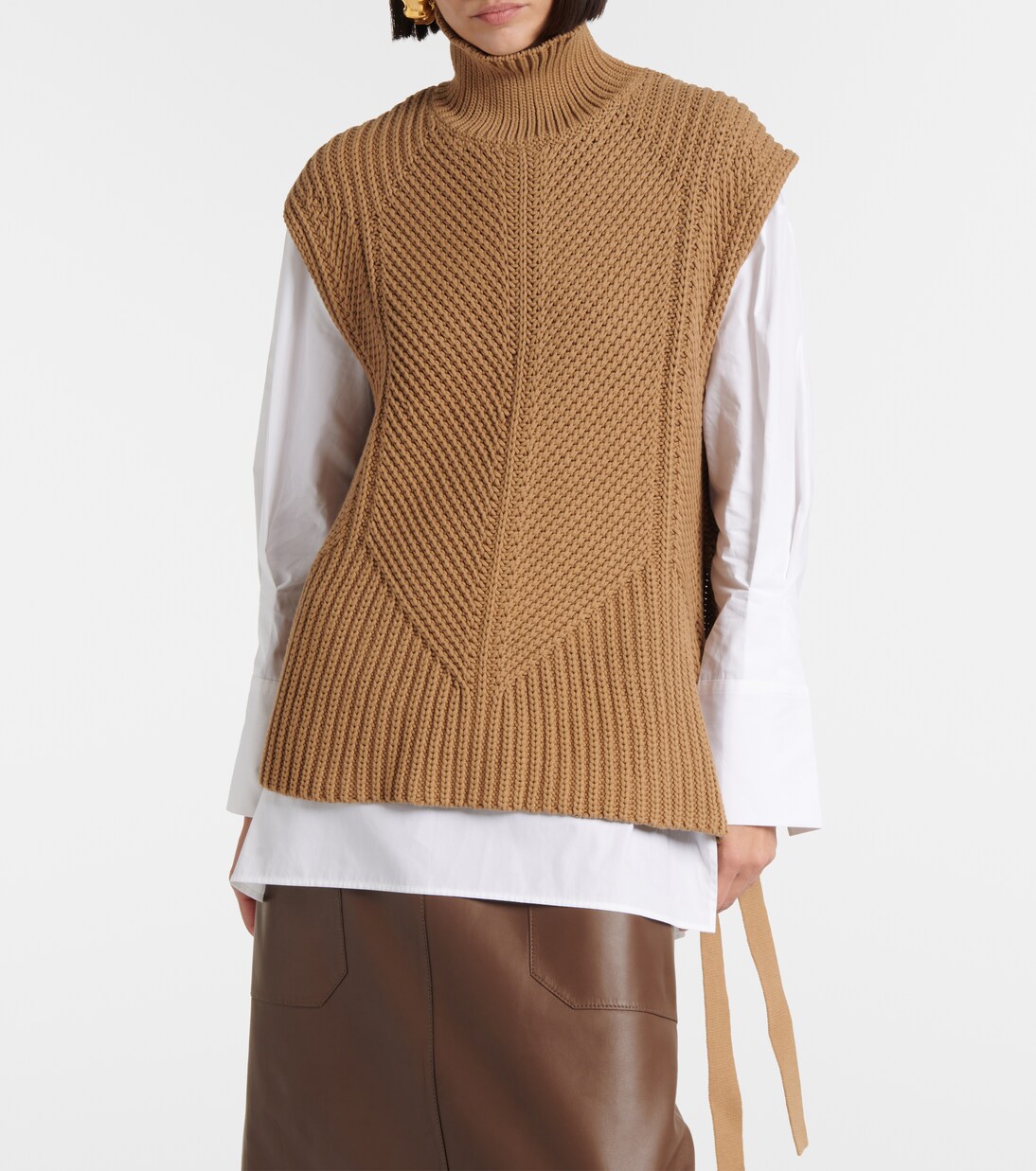 Set blouse et pull sans manches en coton mélangé | Joseph