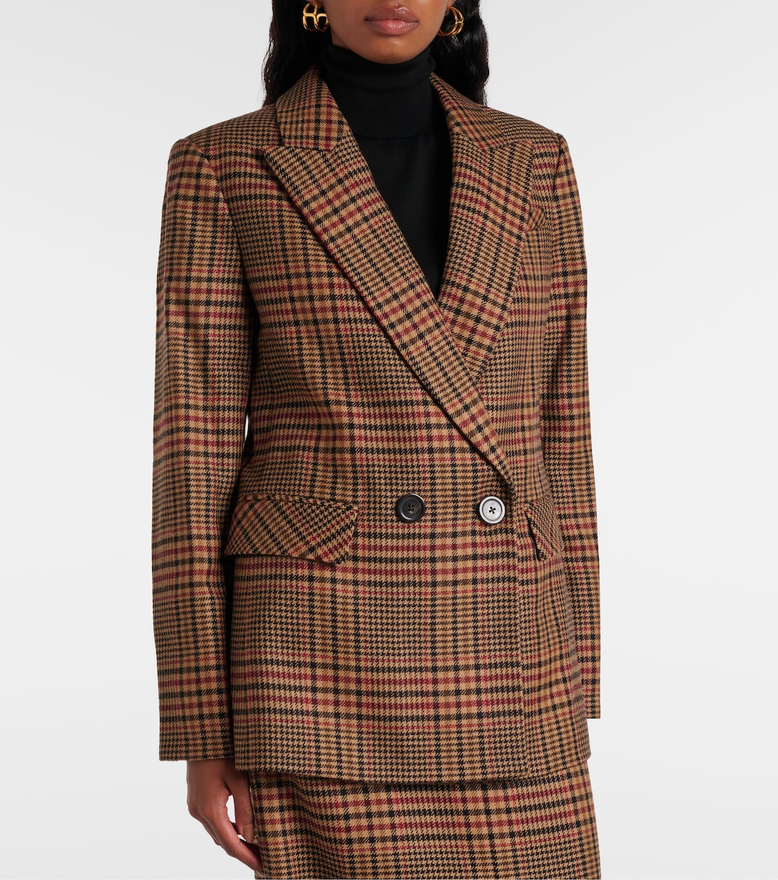 Sevyn plaid virgin wool blazer | Veronica Beard