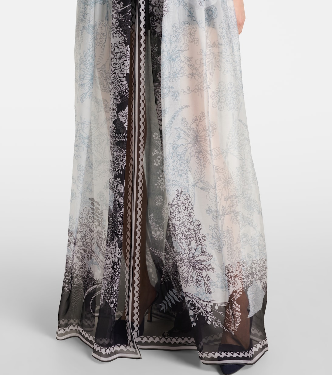 Abito lungo in chiffon di seta | Elie Saab