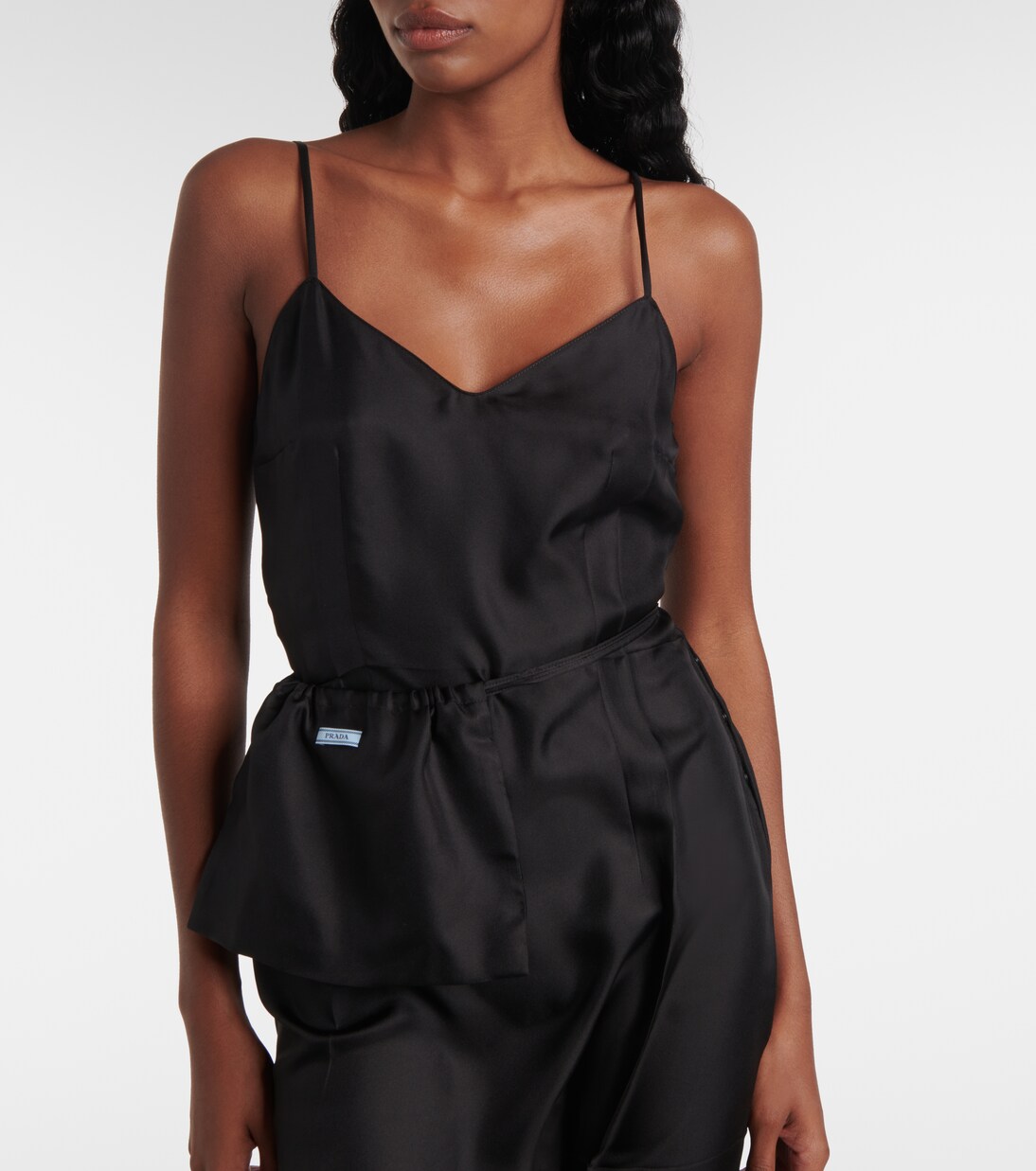 Silk twill slip dress | Prada
