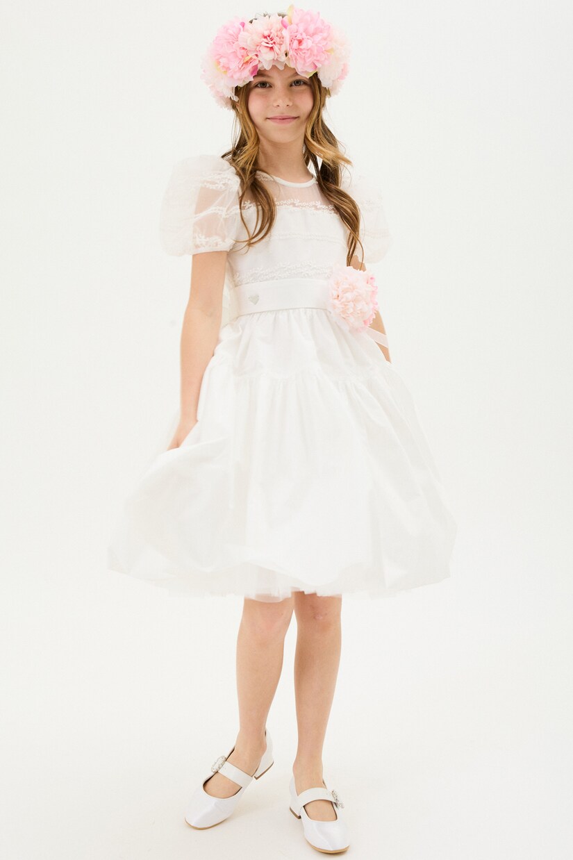 Amore taffeta dress | Monnalisa