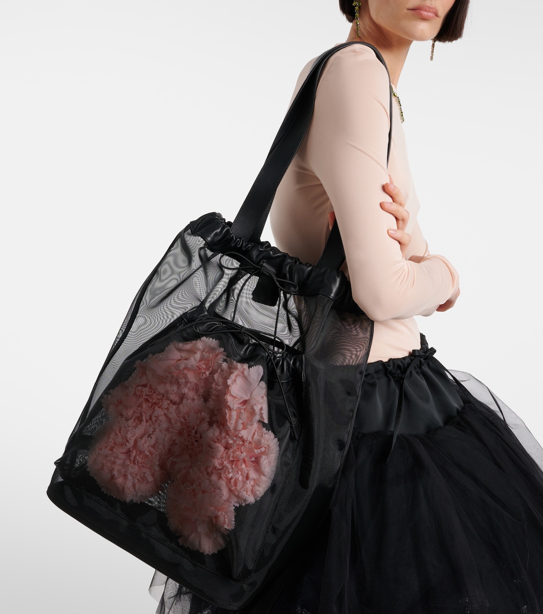 Tote Bag Carnation Pocket mit Leder | Simone Rocha