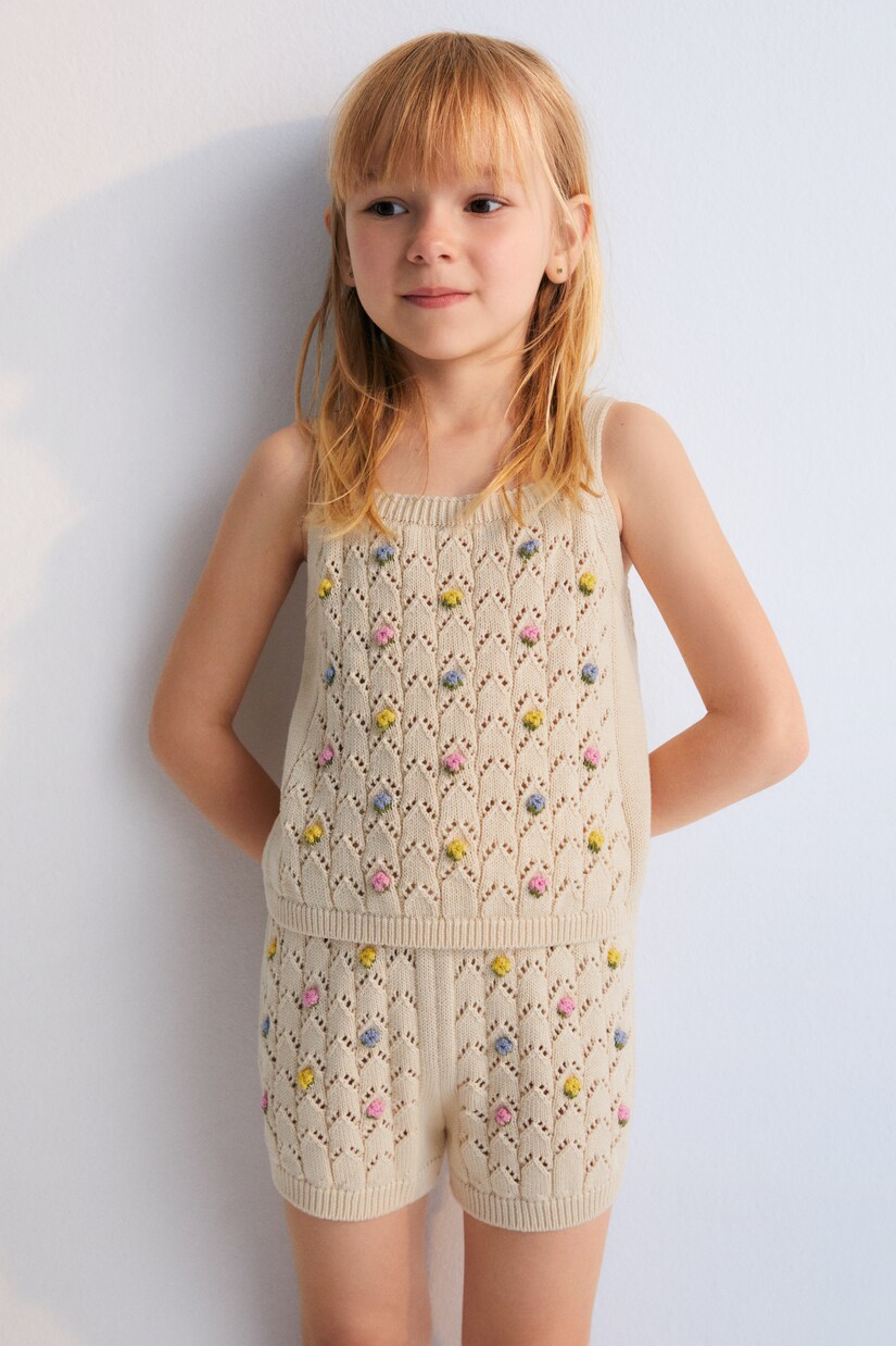 Canea embroidered cotton shorts | The New Society