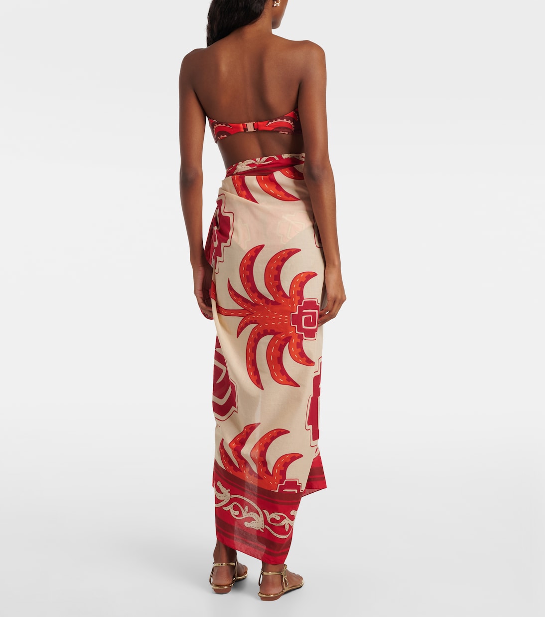 Bedruckter Pareo aus Baumwolle | Johanna Ortiz