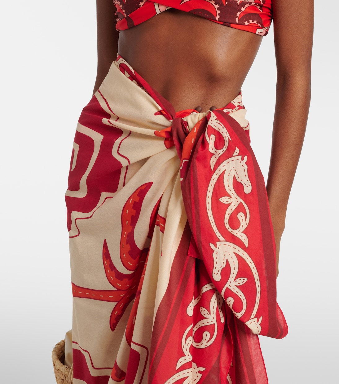 Bedruckter Pareo aus Baumwolle | Johanna Ortiz