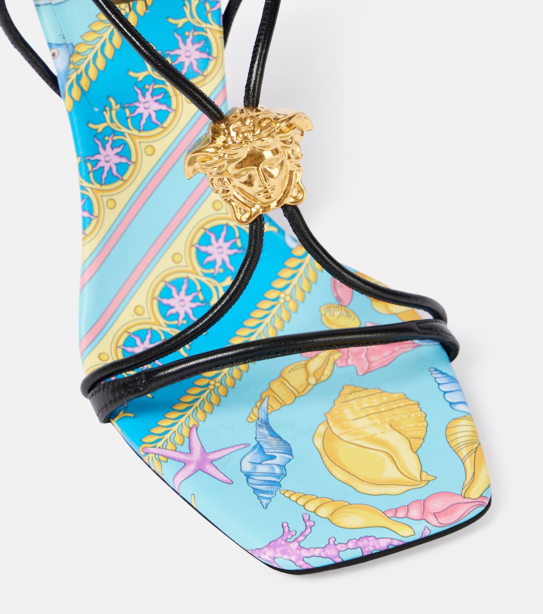 Sandalen La Medusa Underwater Barocco aus Leder | Versace
