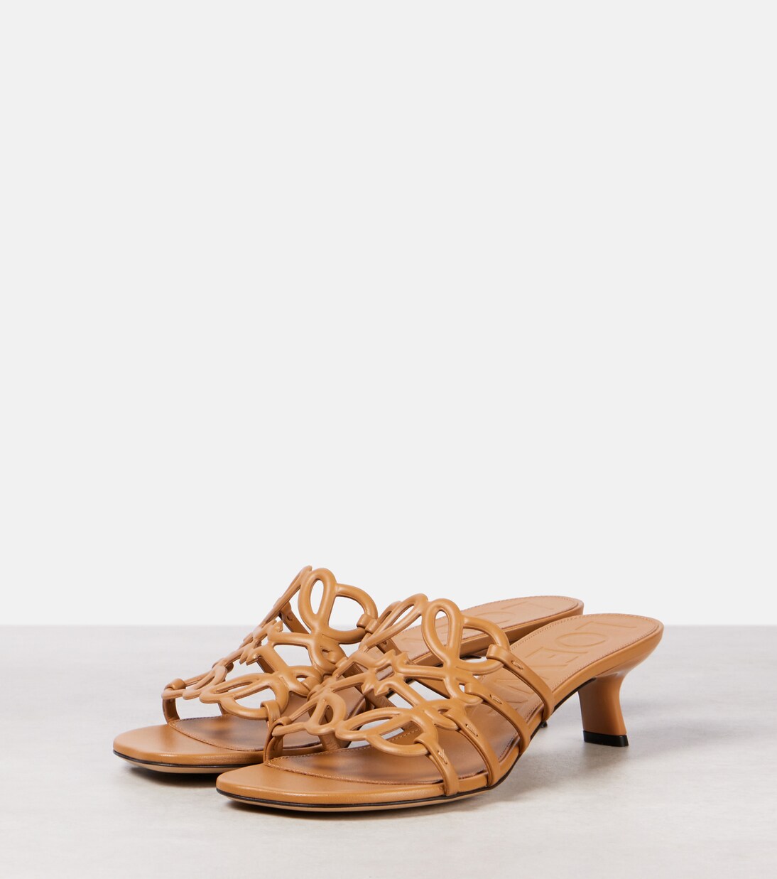 Paula's Ibiza Petal Anagram leather mules | Loewe