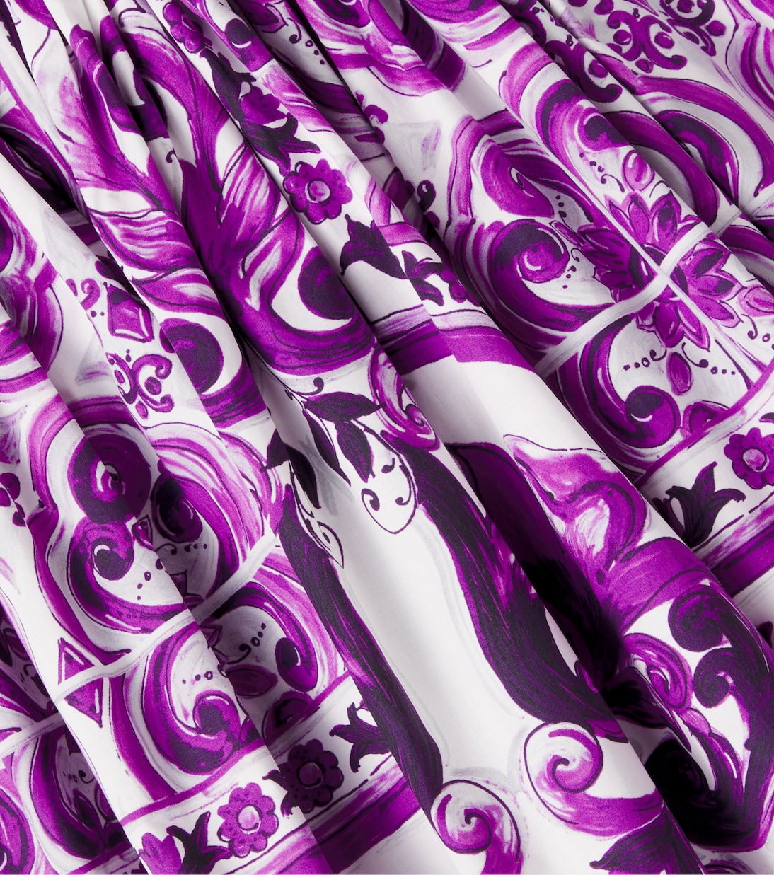 Robe DG Majolica en coton | Dolce&Gabbana Kids