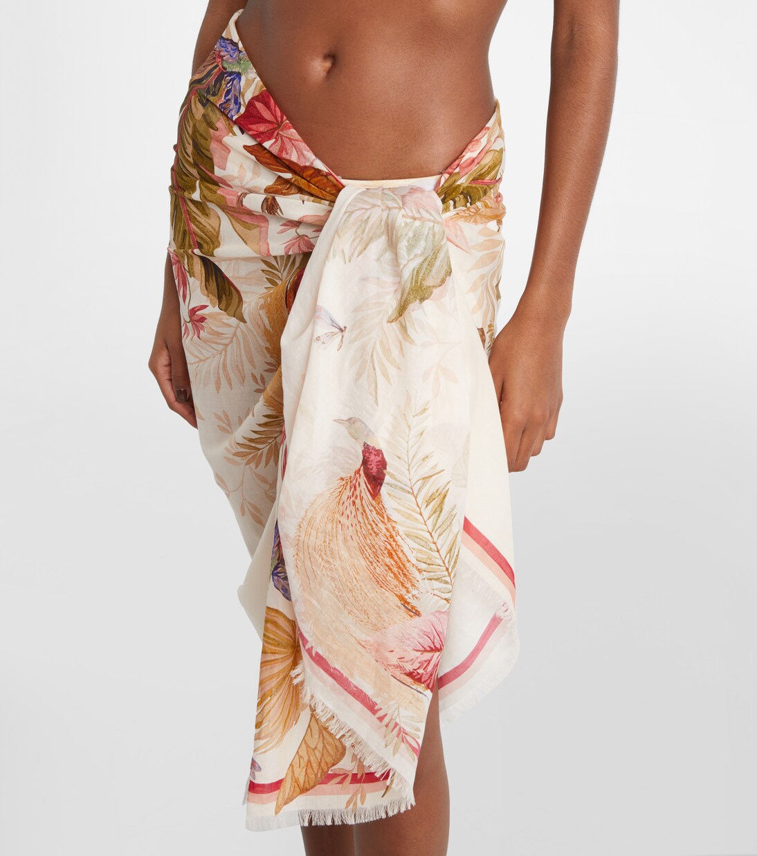 Printed cotton beach cover-up | Zimmermann
