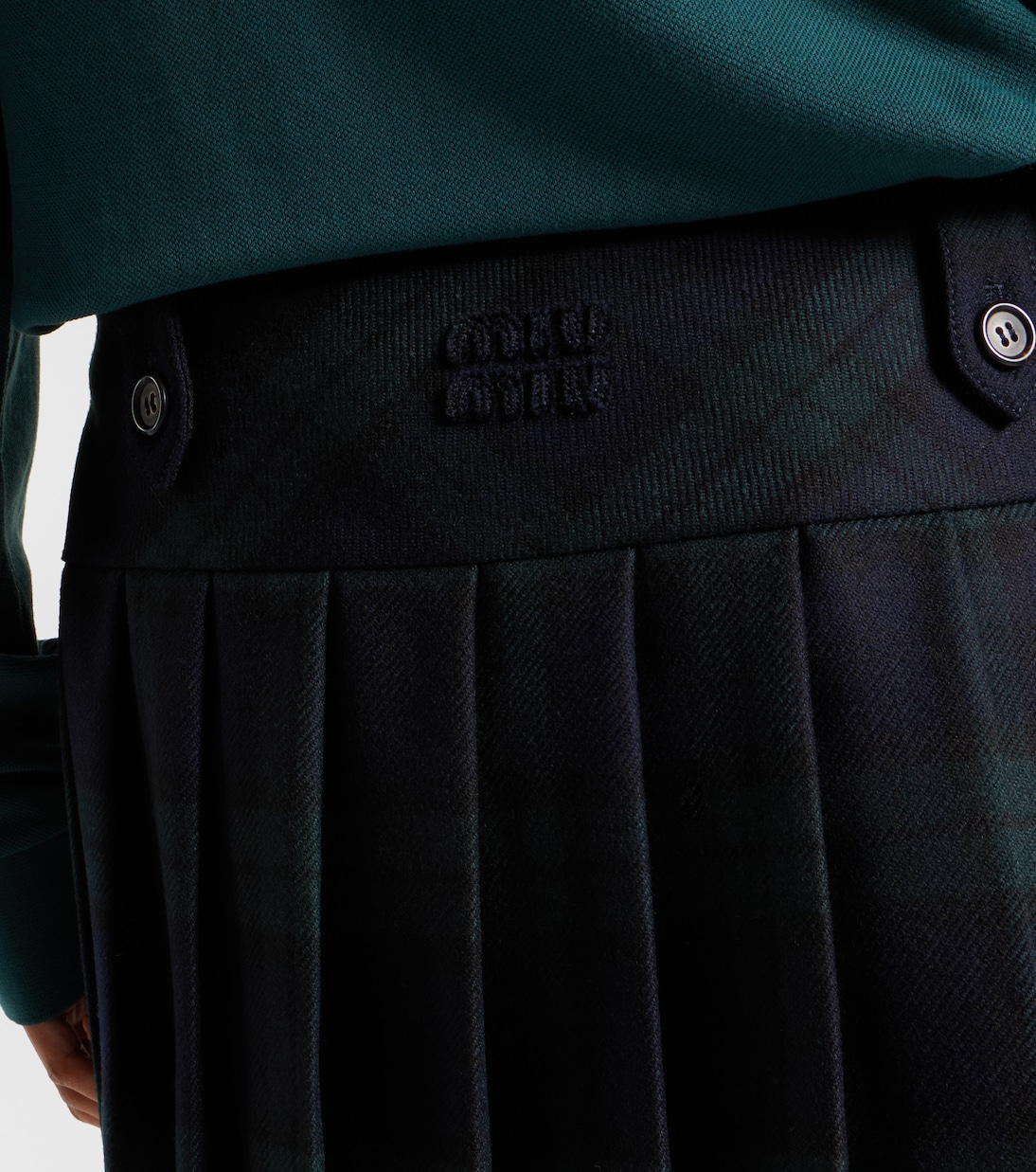 Minirock aus schurwoll-Twill | Miu Miu