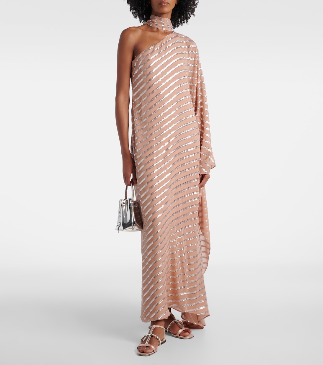 Verzierte Sandalen Gwyn aus Satin und Leder | Jimmy Choo