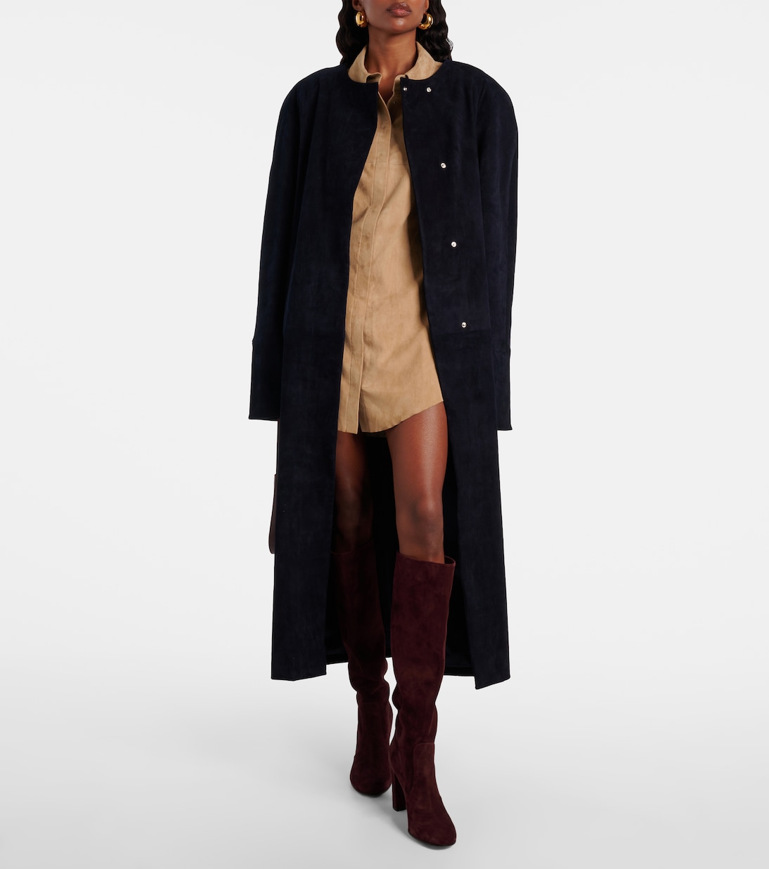 Robe chemise Geraldine en daim | Stouls