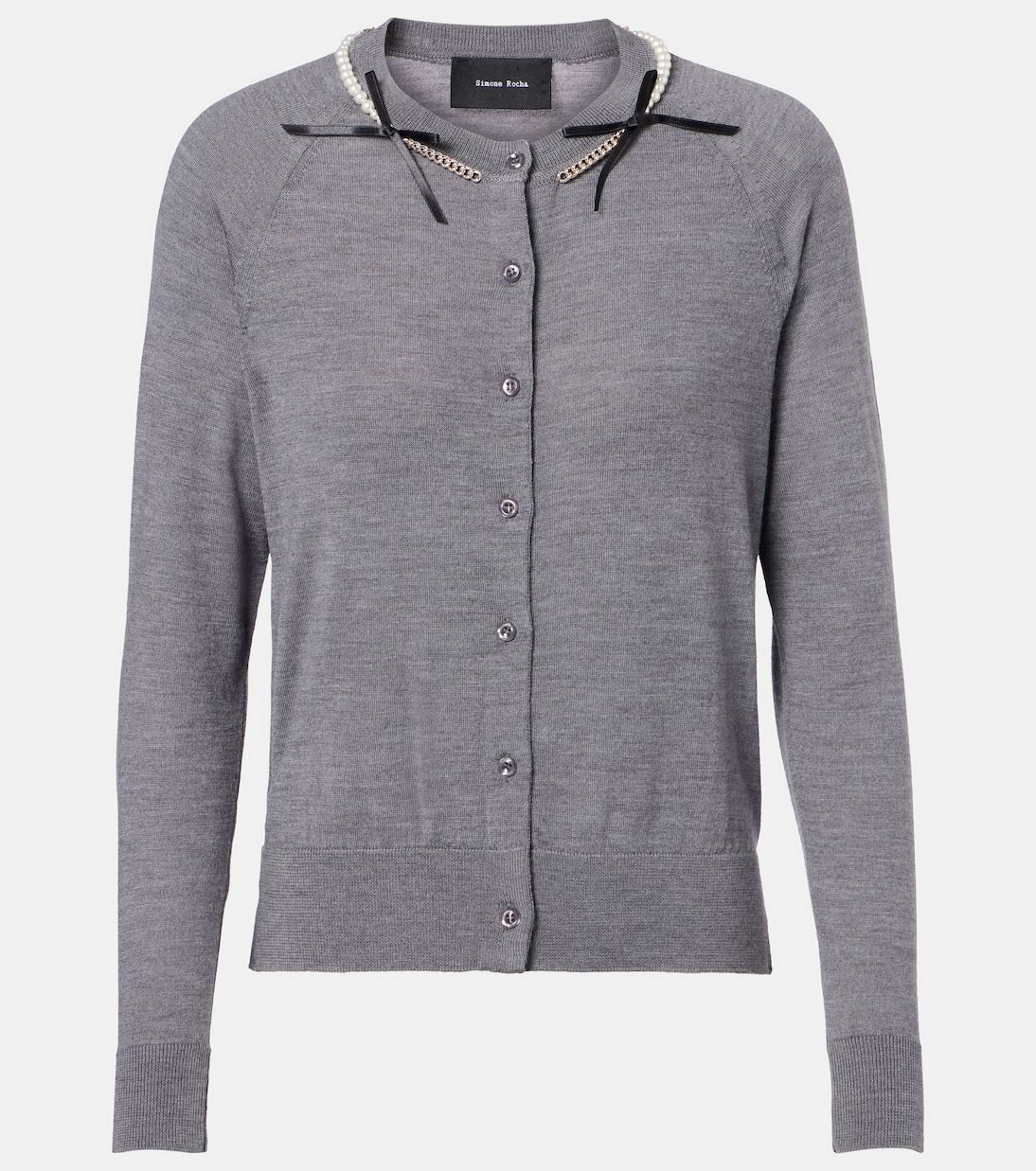 Embellished wool and silk cardigan | Simone Rocha