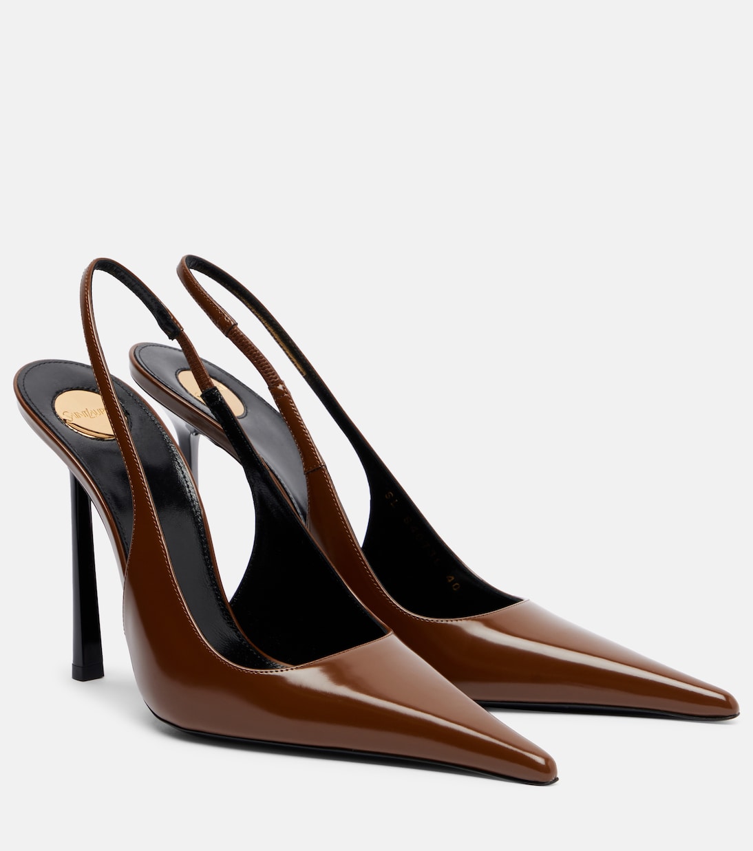 Vendome 110 leather slingback pumps | Saint Laurent