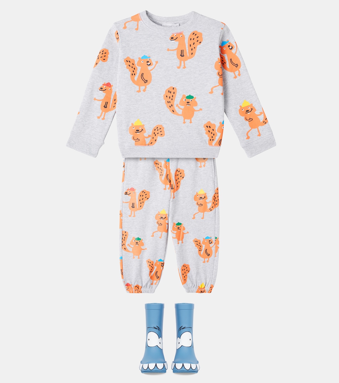 Cotton sweatshirt and sweatpants set | Stella McCartney Kids