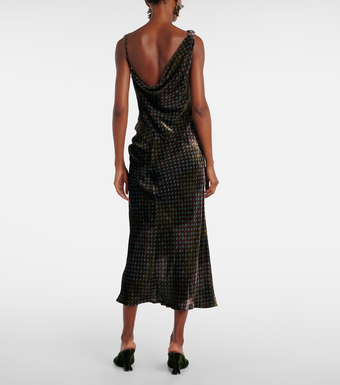 Robe longue asymétrique imprimée | Dries Van Noten