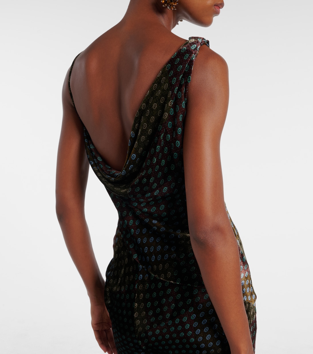 Robe longue asymétrique imprimée | Dries Van Noten