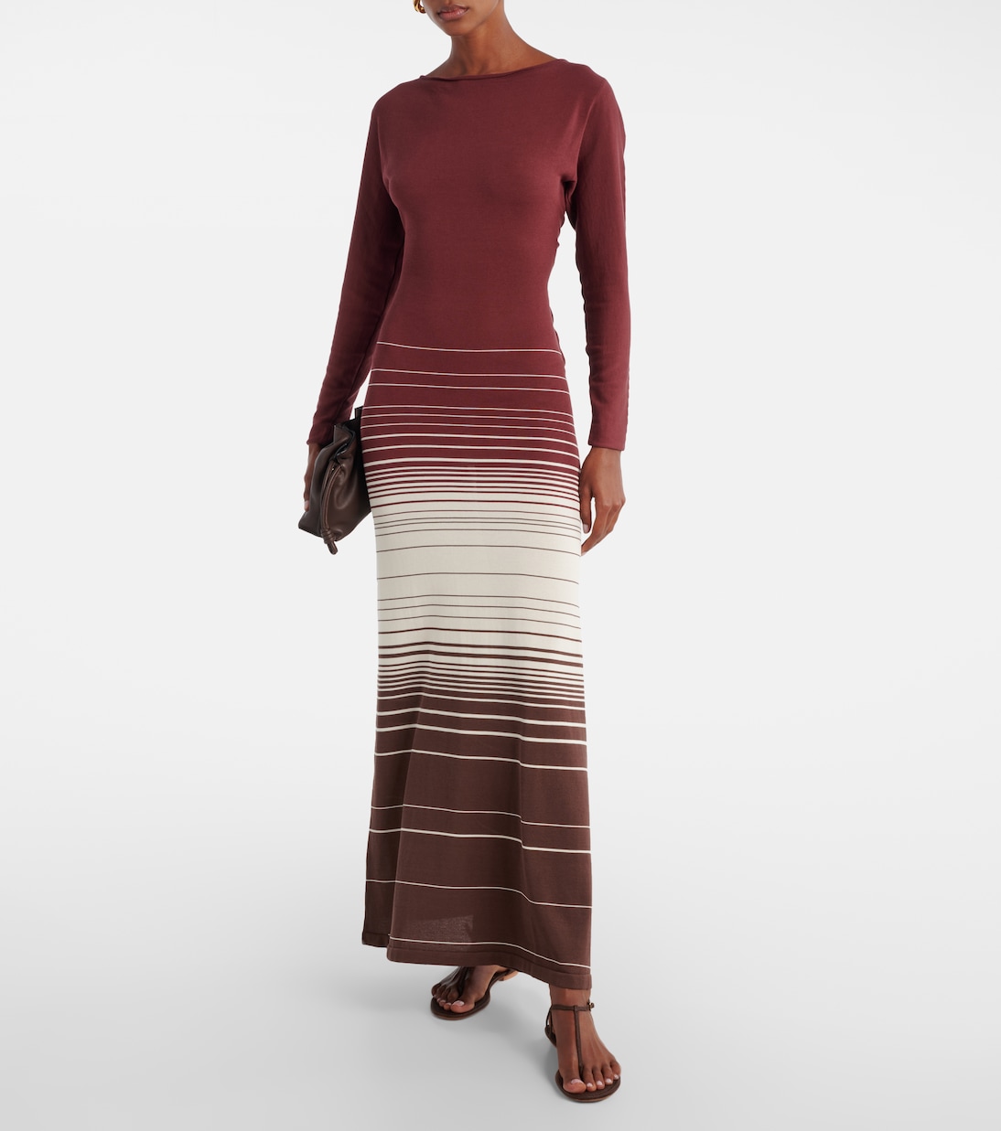 Abito lungo Idun in misto cotone a righe | Faithfull