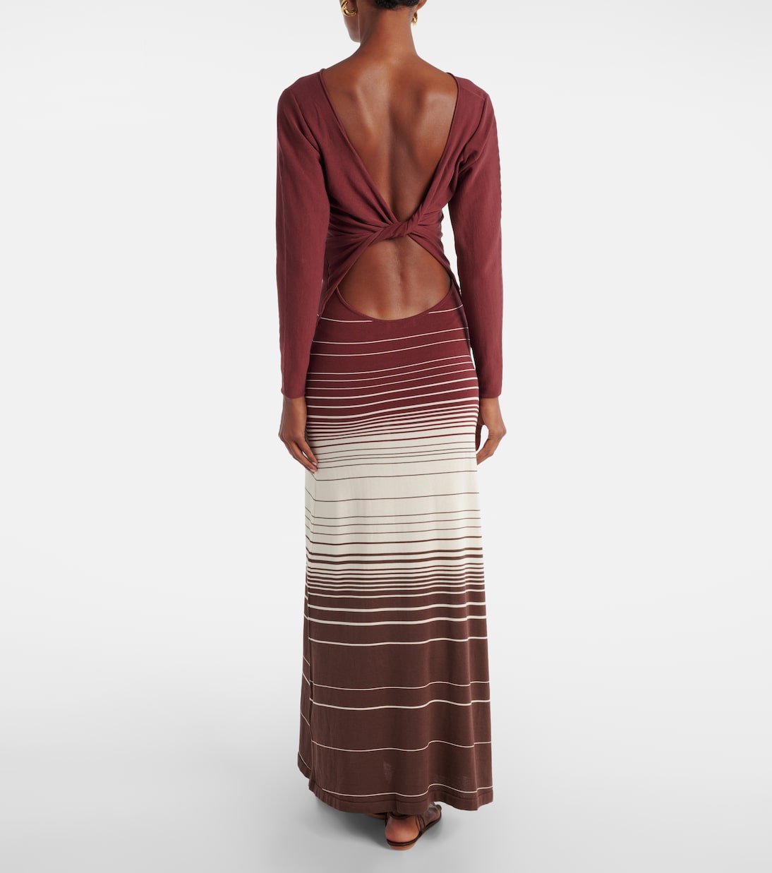 Abito lungo Idun in misto cotone a righe | Faithfull