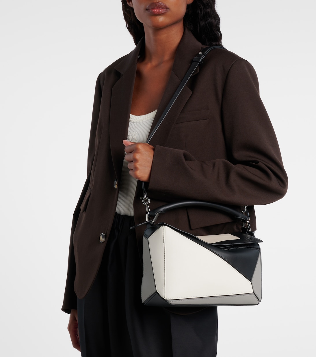 X Albers Tote Bag Puzzle Small aus Leder | Loewe