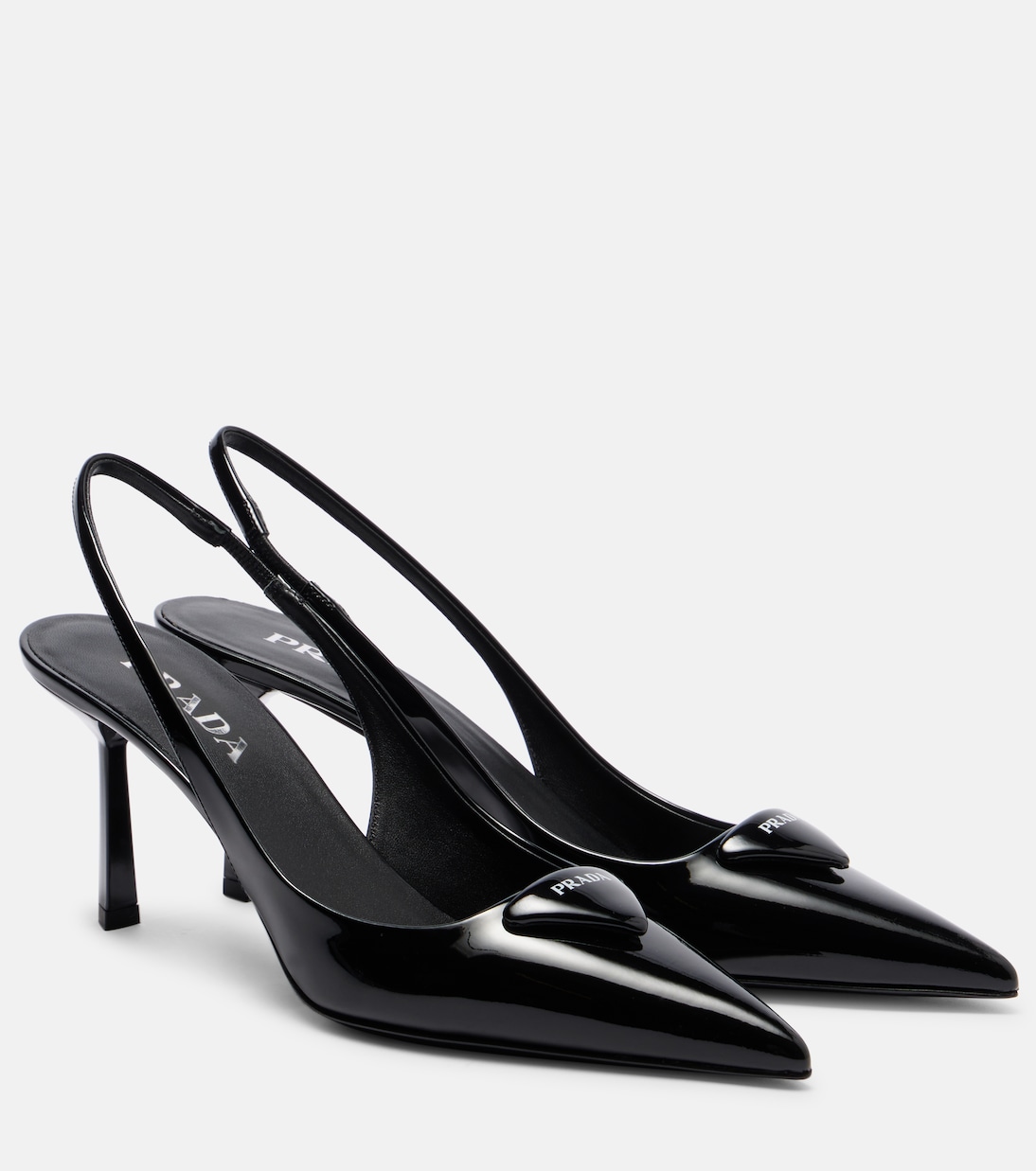 Patent leather slingback pumps | Prada