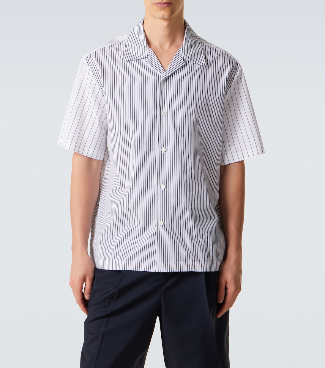 Camicia bowling in cotone a righe | Jil Sander
