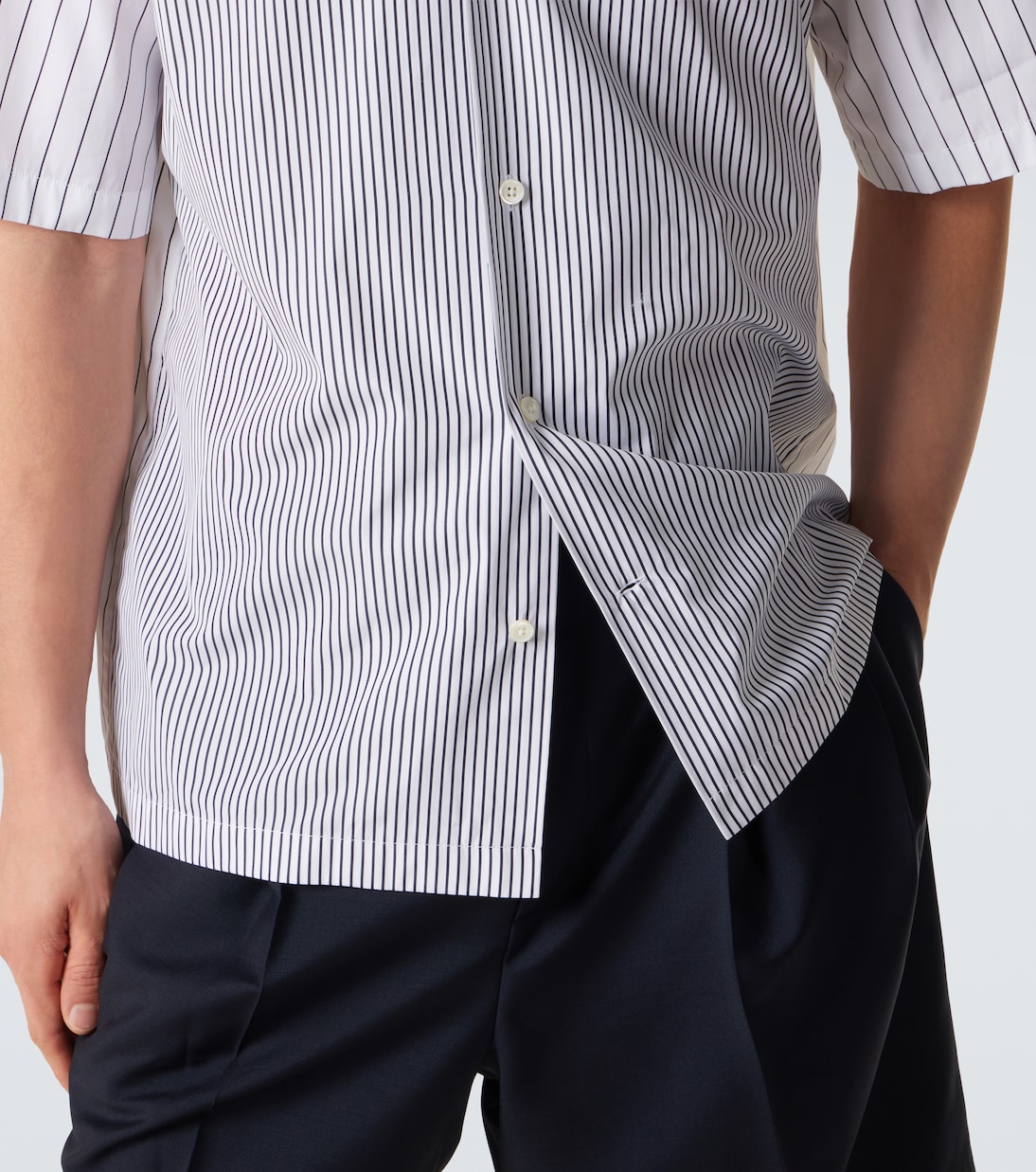 Camicia bowling in cotone a righe | Jil Sander