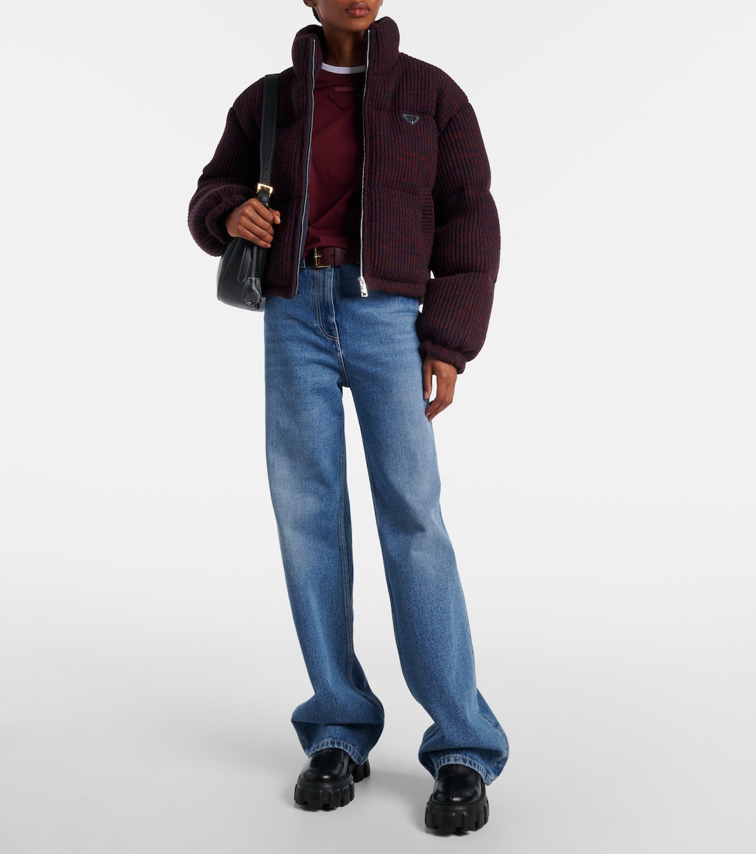 Monolith leather ankle boots | Prada