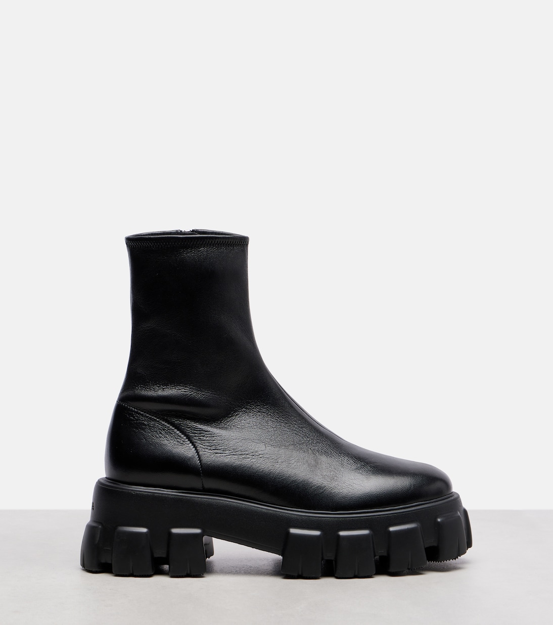Monolith leather ankle boots | Prada