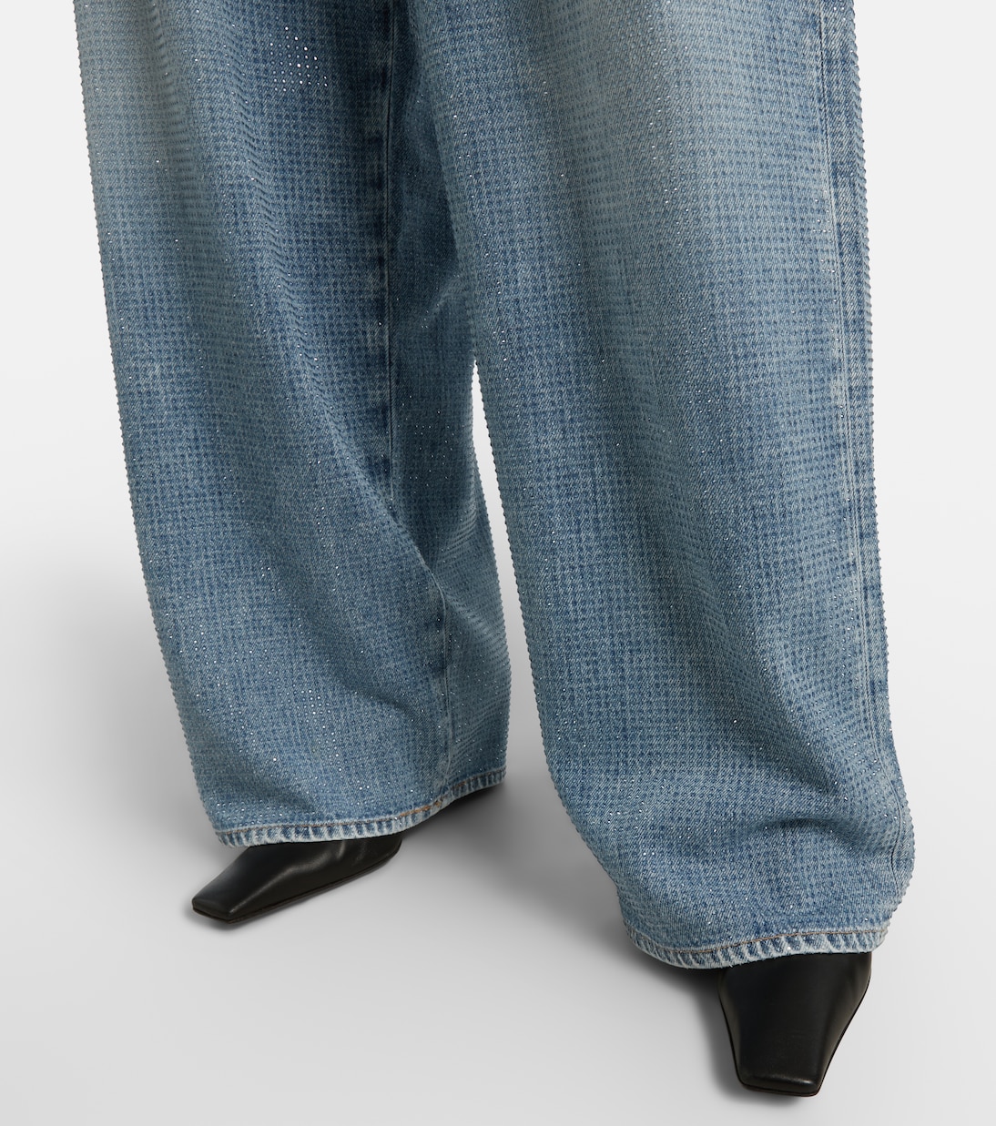 Crystal-embellished low-rise wide-leg jeans | Acne Studios