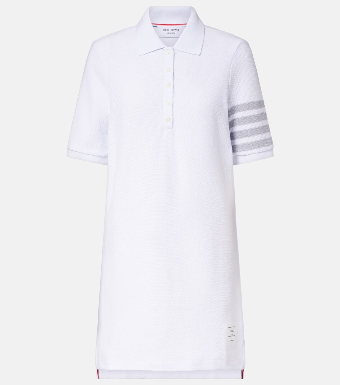 4-Bar cotton piqué polo dress | Thom Browne