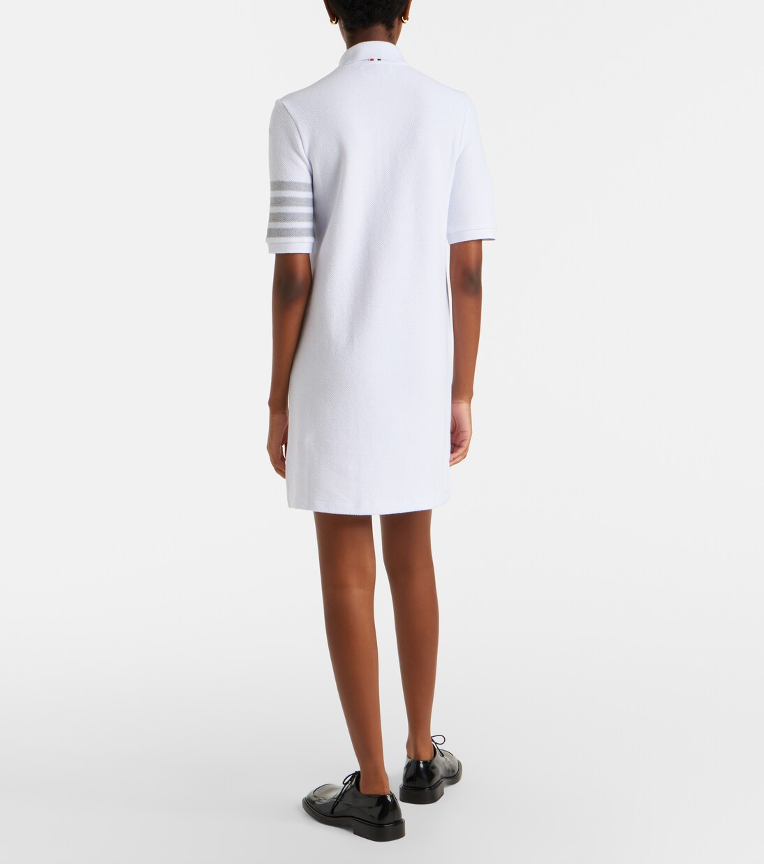 4-Bar cotton piqué polo dress | Thom Browne