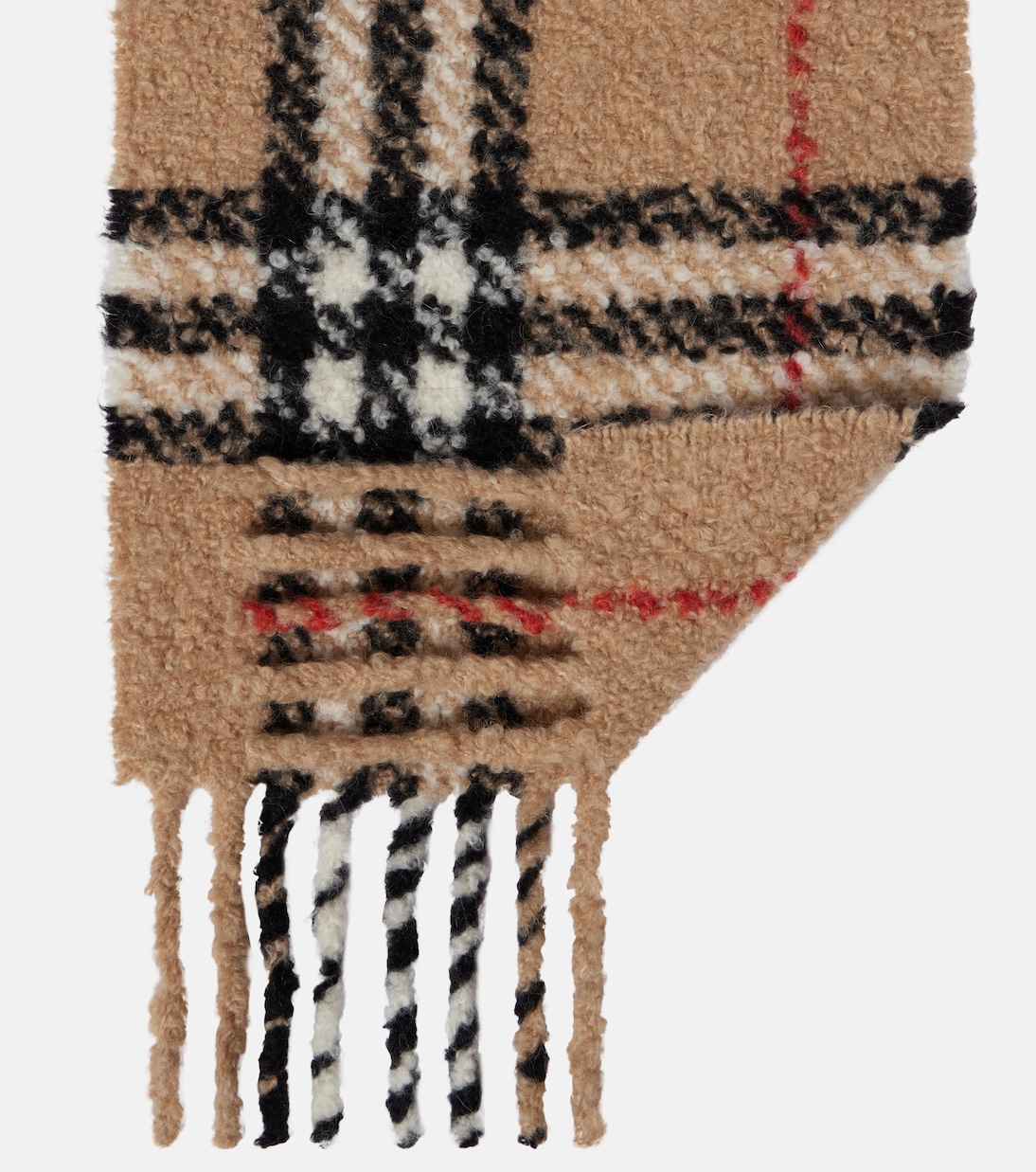 Burberry Check alpaca and wool-blend scarf | Burberry