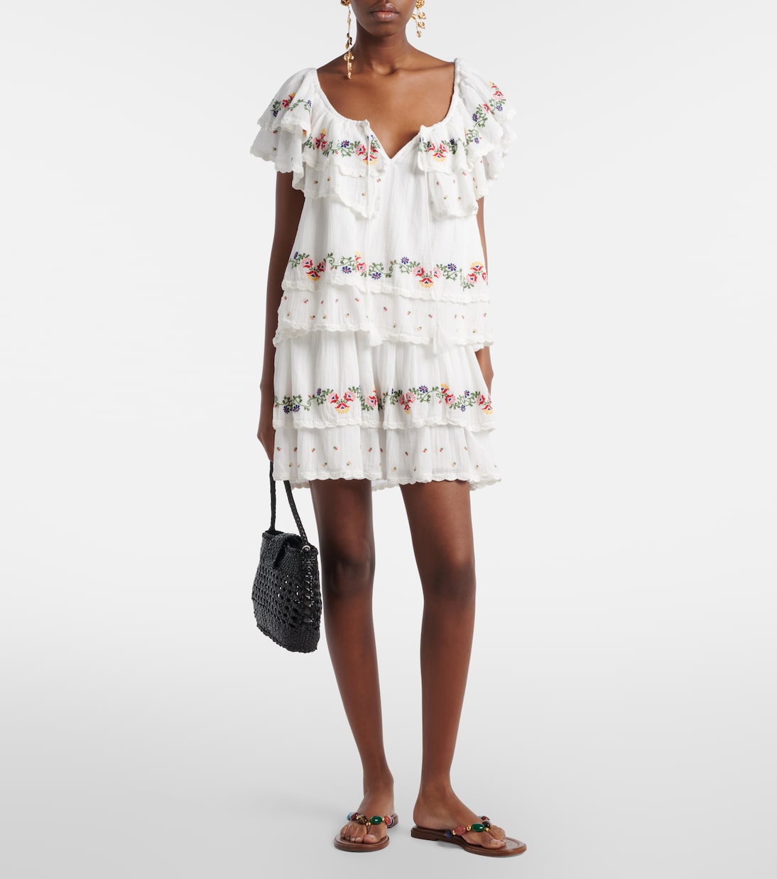Leilani embroidered cotton minidress | Rixo