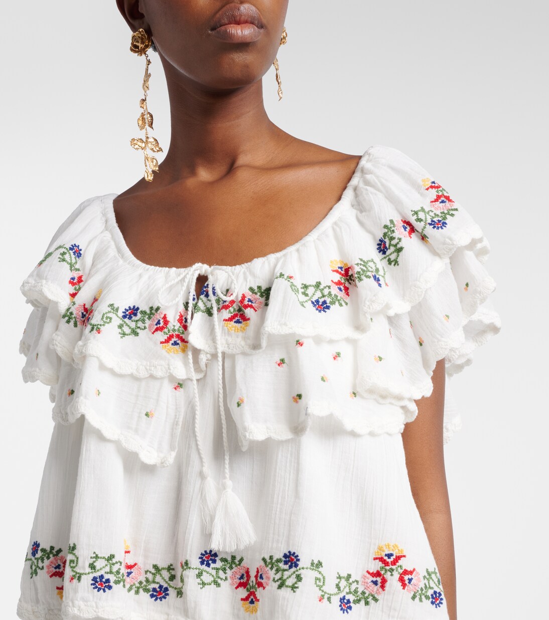 Leilani embroidered cotton minidress | Rixo