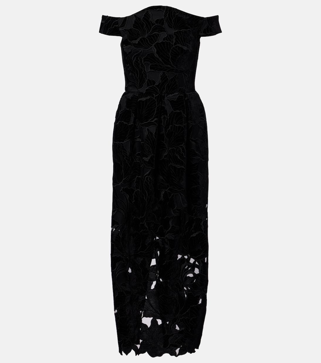 Cutout velvet and tulle cocktail dress | Erdem