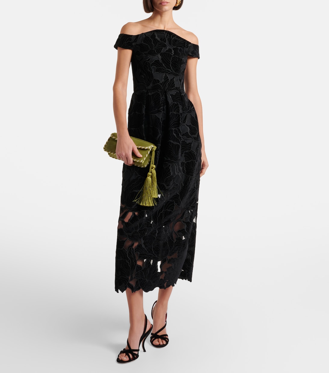 Cutout velvet and tulle cocktail dress | Erdem