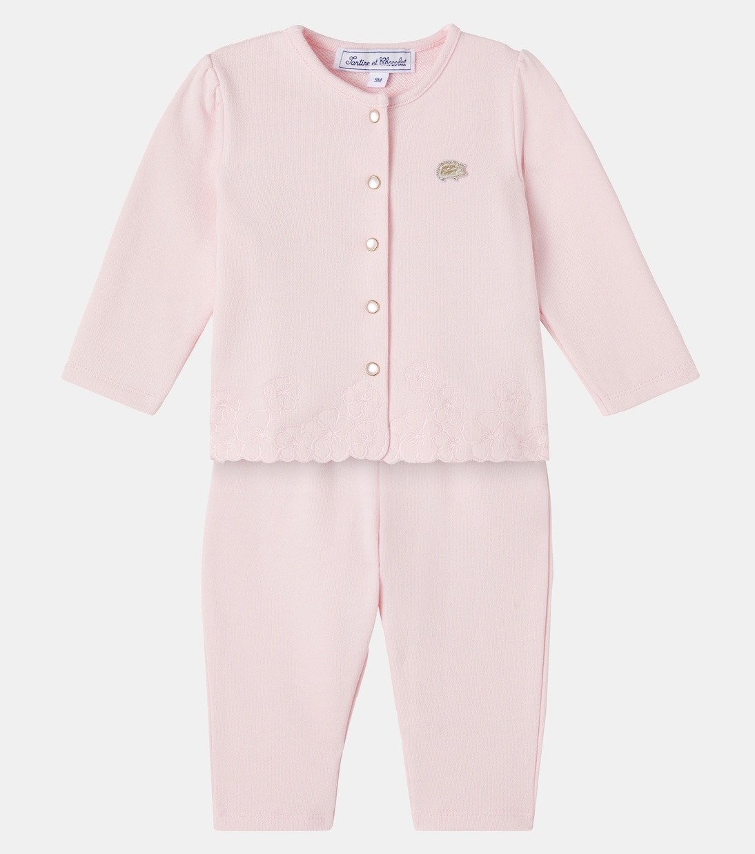 Baby cotton cardigan and sweatpants set | Tartine et Chocolat