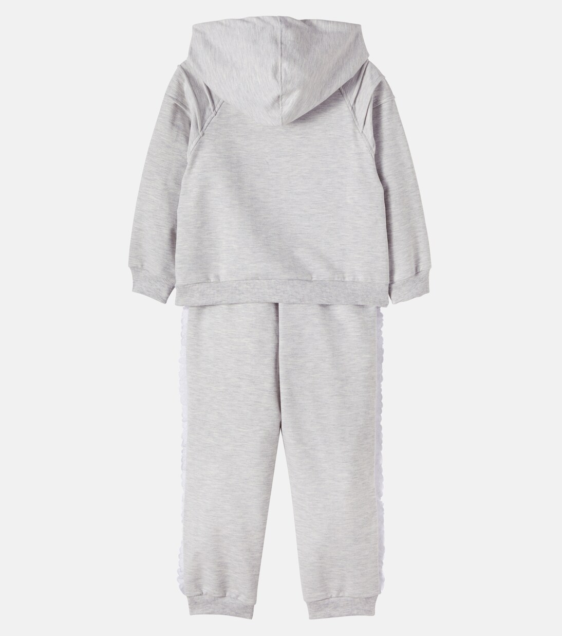 Embellished cotton-blend hoodie and sweatpants set | Monnalisa