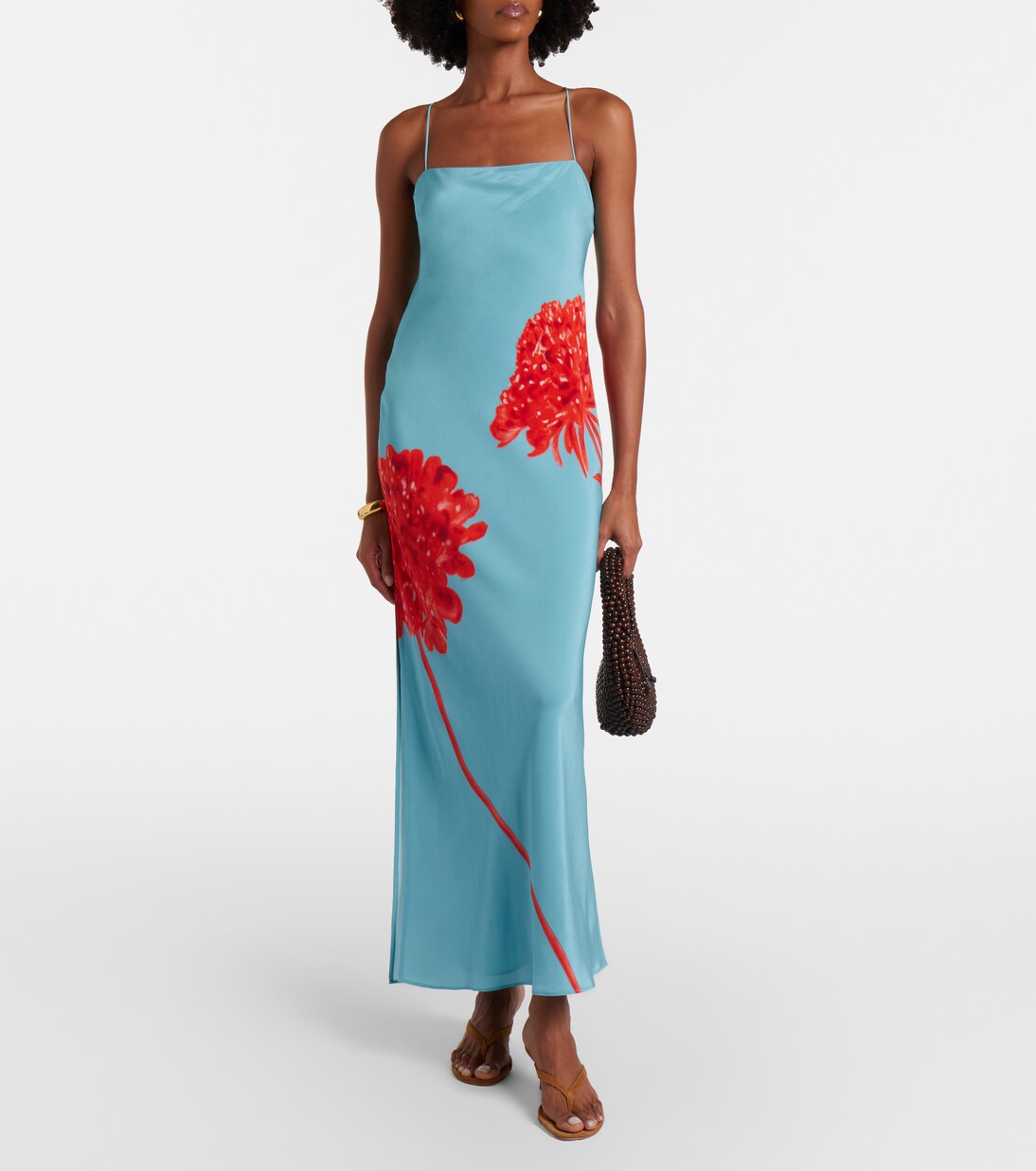 Amelie 플로럴 실크 크레이프 맥시 드레스 | SIR