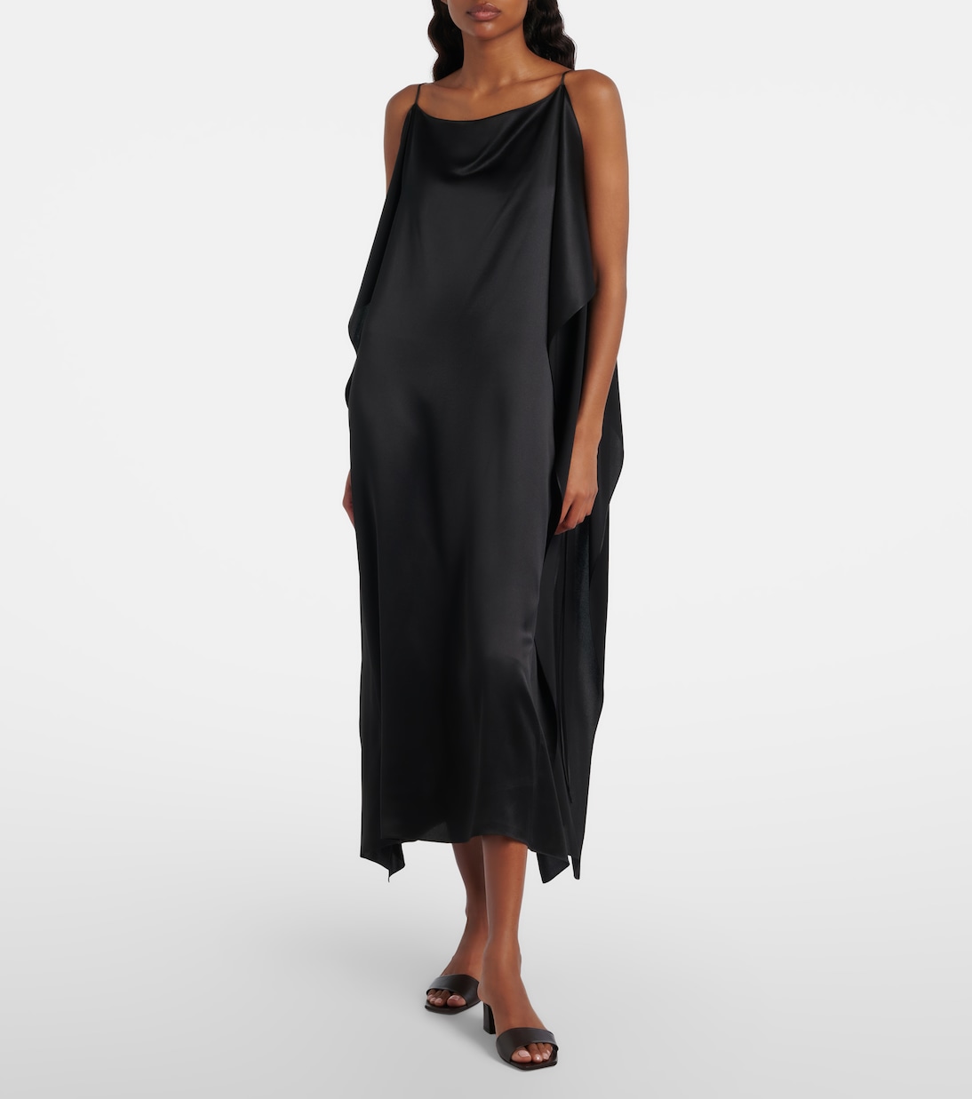 Pantoletten Chocolate aus Leder  | The Row