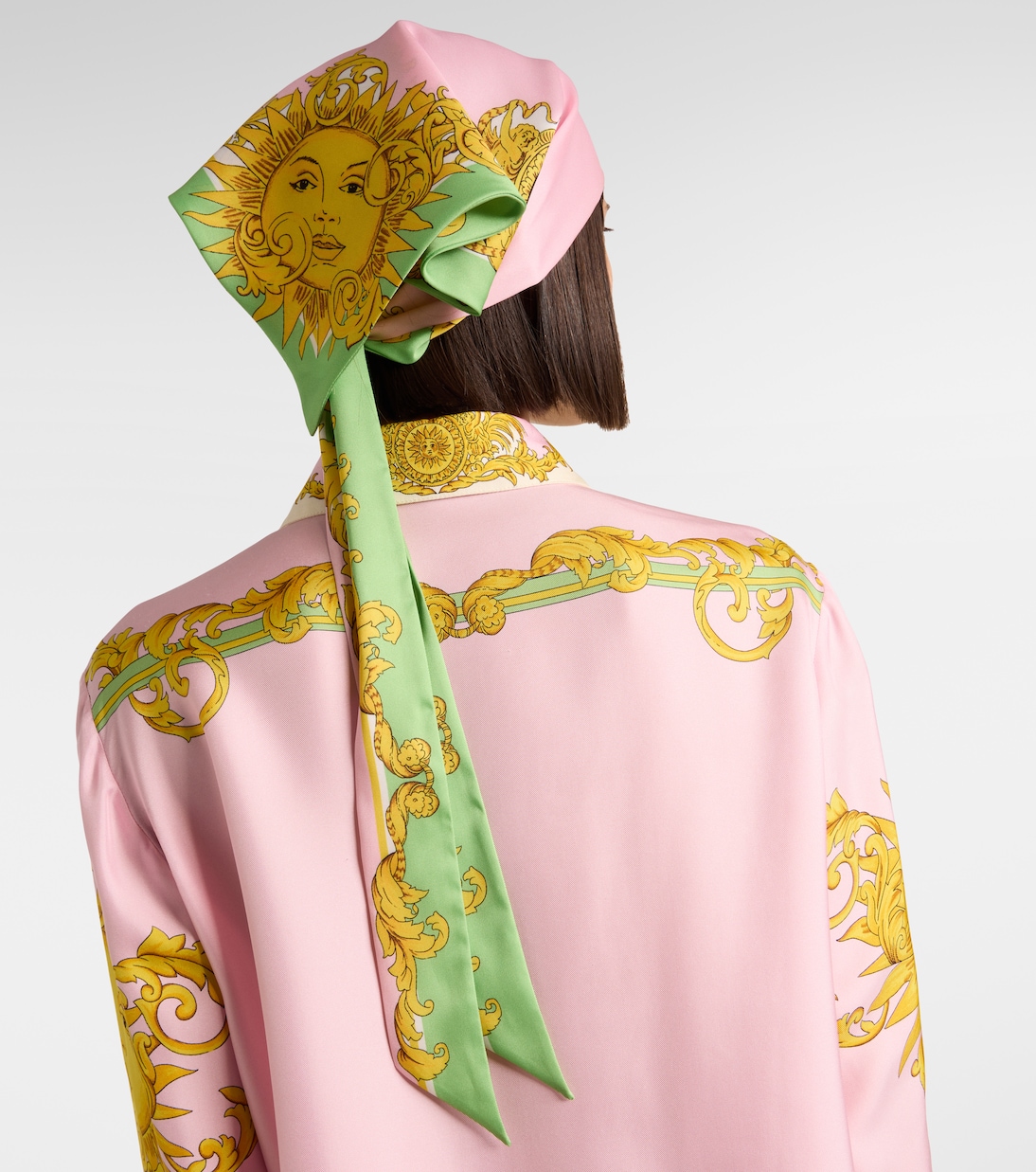 Printed silk twill scarf | Versace