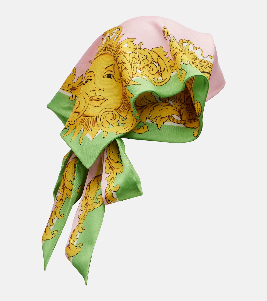 Printed silk twill scarf | Versace