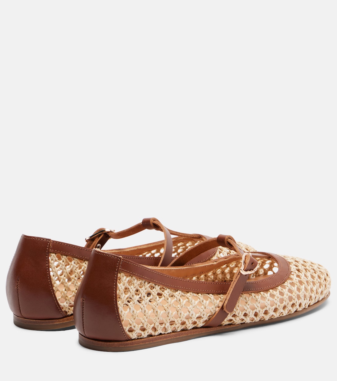 Mary-Jane-Ballerinas Aerati aus Raffiabast | Ancient Greek Sandals