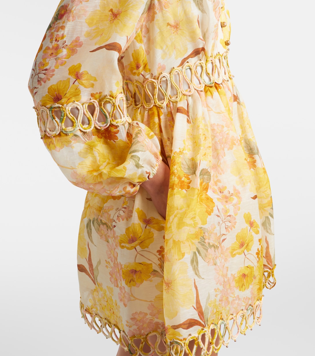 Robe Como en lin et soie à fleurs | Zimmermann