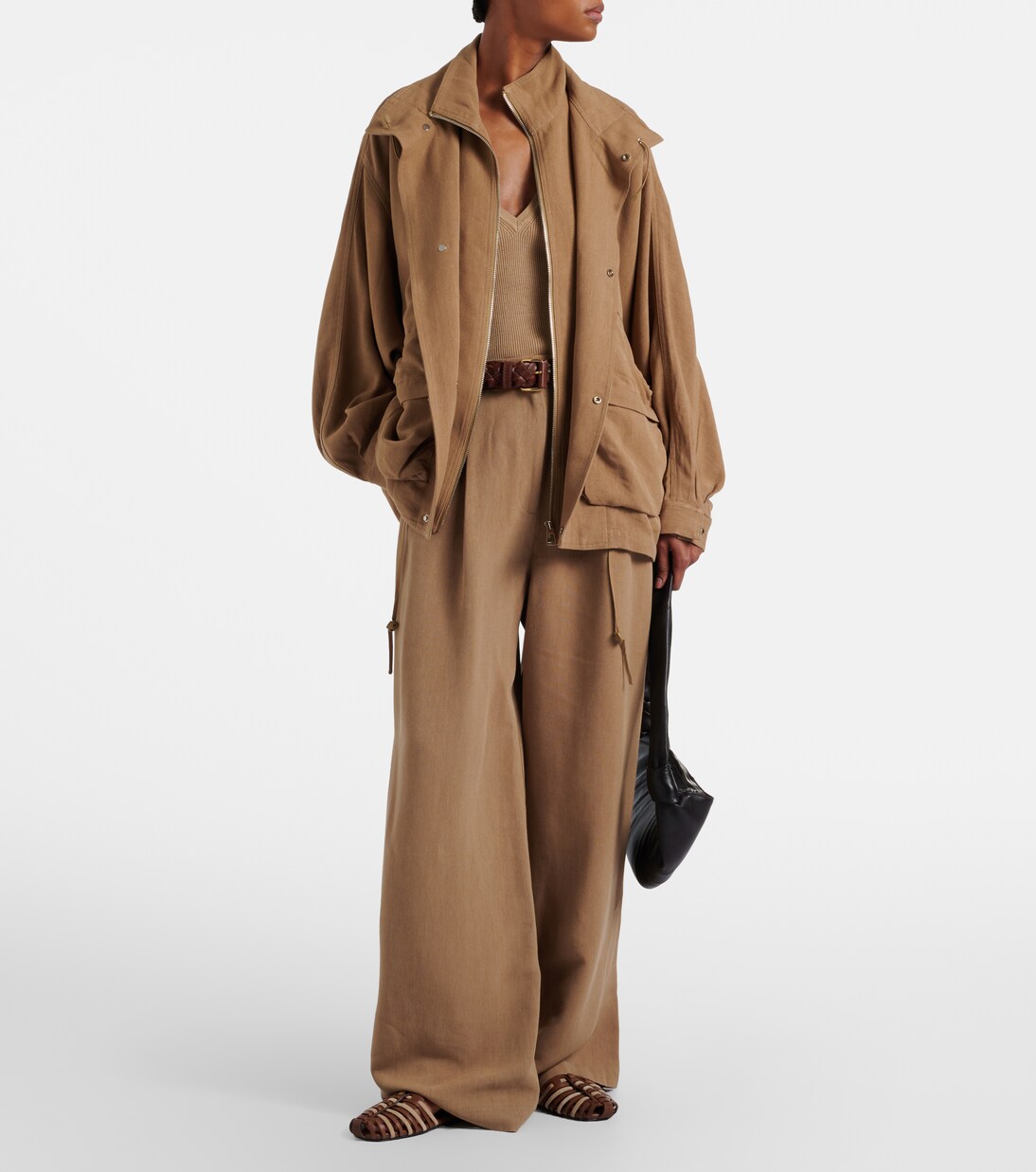 Marfa pleated wide-leg pants | The Frankie Shop