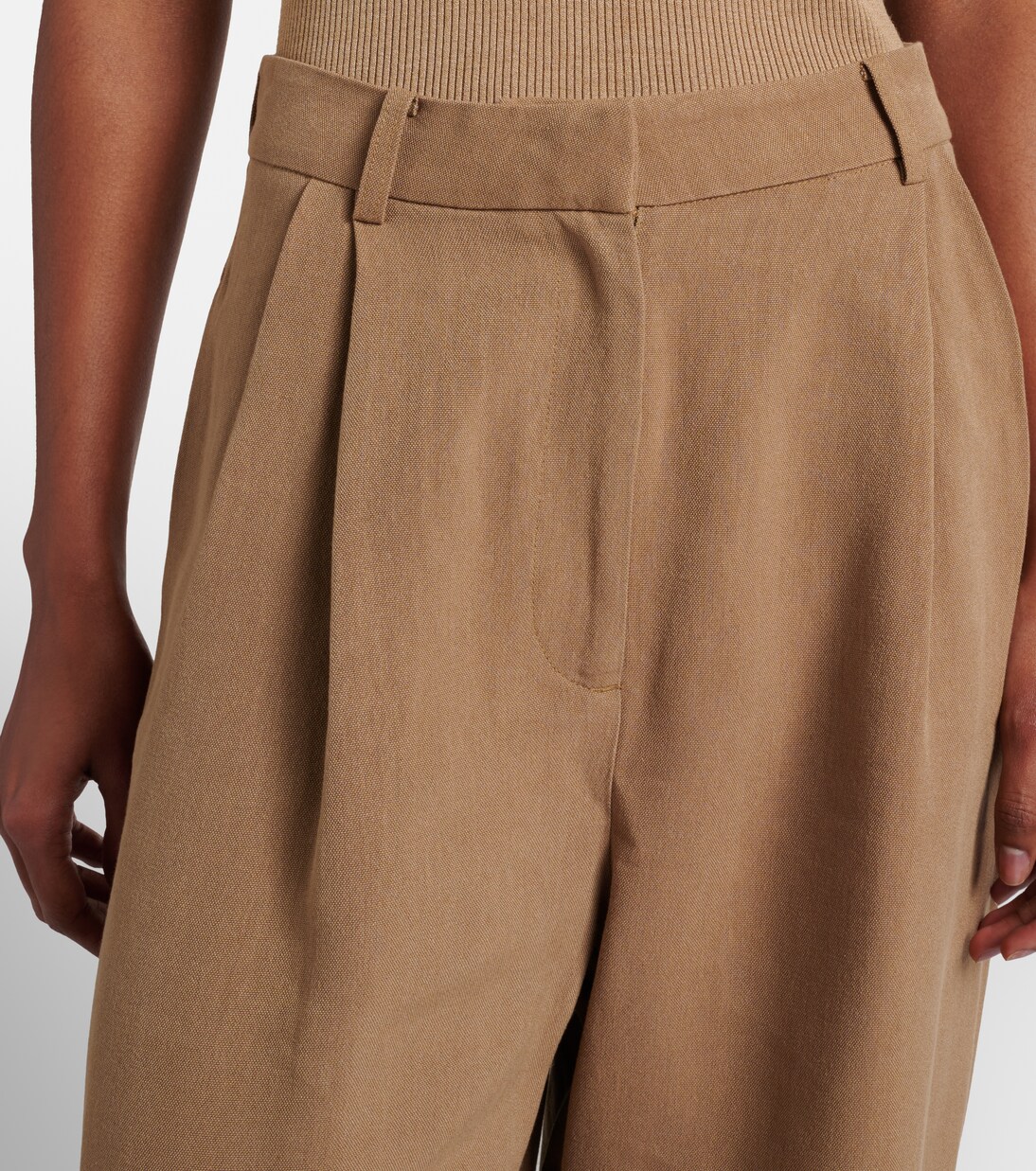 Marfa pleated wide-leg pants | The Frankie Shop