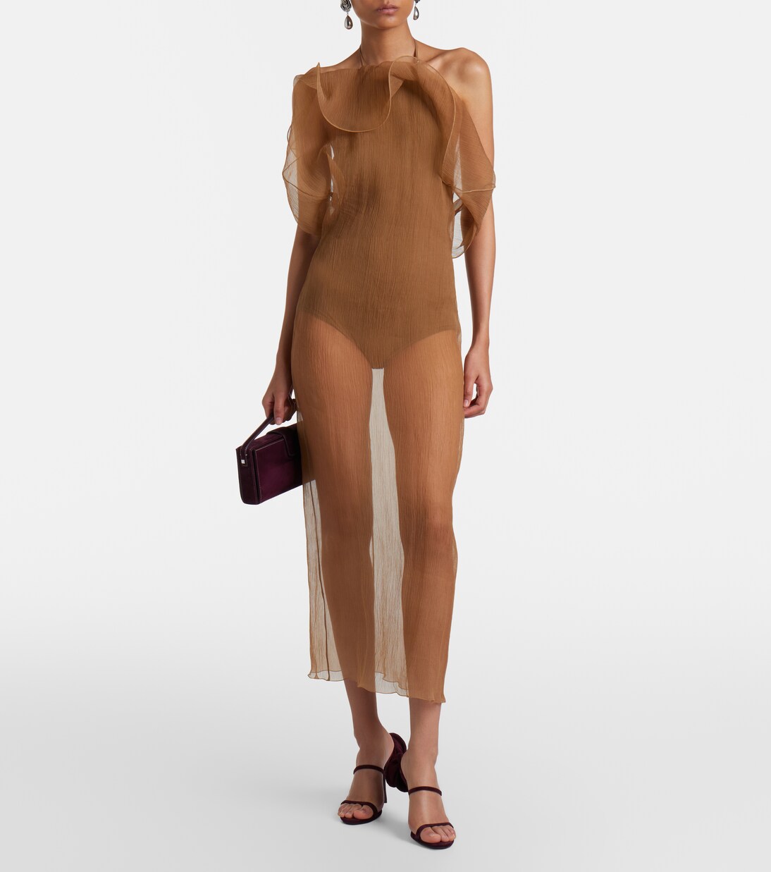 Sheer silk organza gown | Magda Butrym