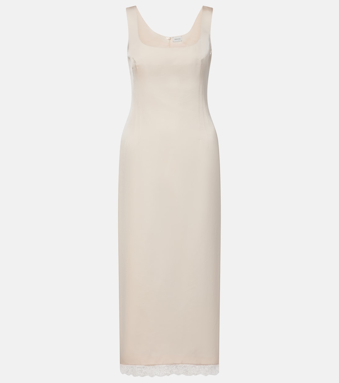 Lace-trimmed cotton and silk midi dress | Magda Butrym